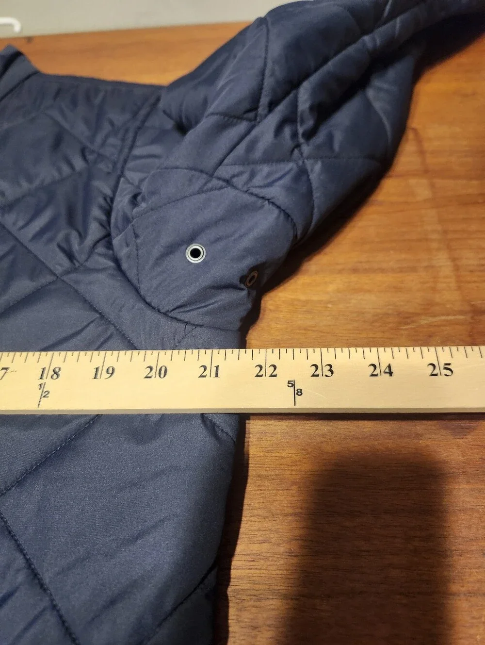 J.Crew Jacket Mens M Navy Diamond Quilted Barn Field Corduroy Collar Zip Snap